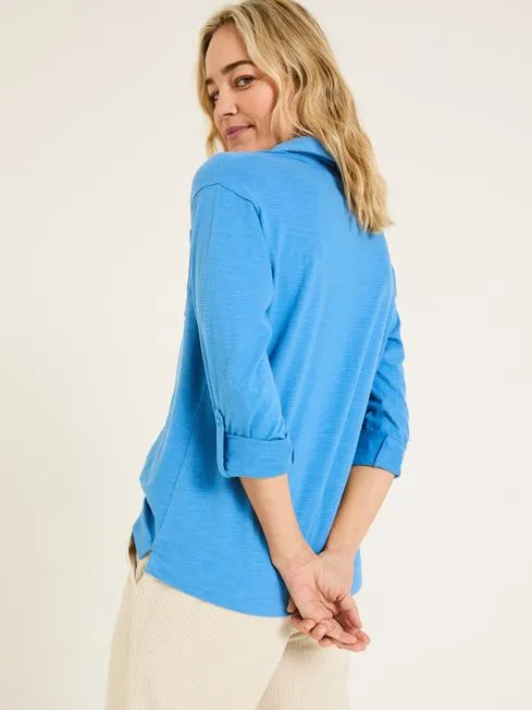 Women Fatface Tops and TShirts Paige Bright Blue 100 Organic Cotton Jersey Shirt Women Fatface Tops and TShirts Paige Bright Blue 100 Organic Cotton Jersey Shirt