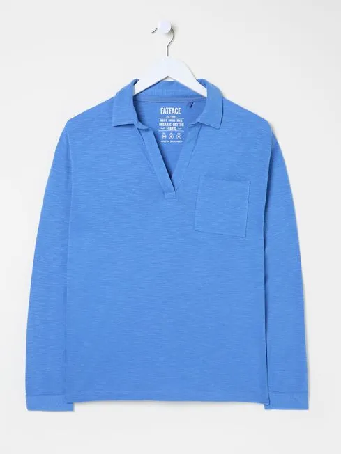Women Fatface Tops and TShirts Paige Bright Blue 100 Organic Cotton Jersey Shirt Women Fatface Tops and TShirts Paige Bright Blue 100 Organic Cotton Jersey Shirt
