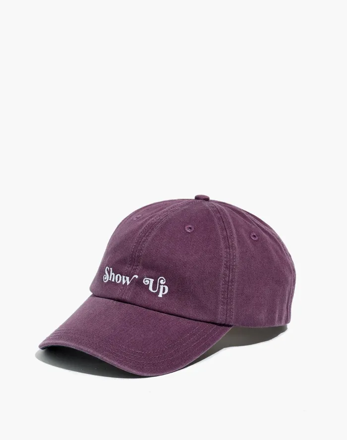 Women Feminist Goods Co Show Up Baseball Cap Purple Madewell Hats