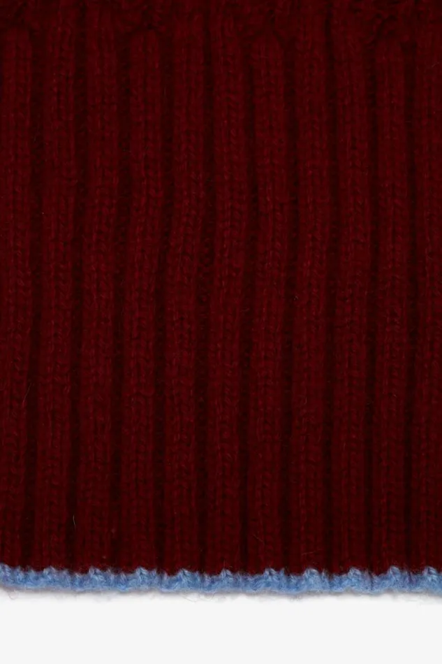Women Gifts Victoria Beckham Logo Patch Scarf In Burgundy