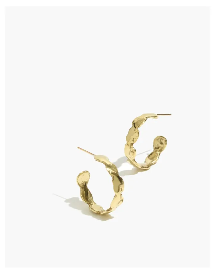 Women Goldeluxe Jewelry Reverie Hoop Earrings Brass Madewell Earrings