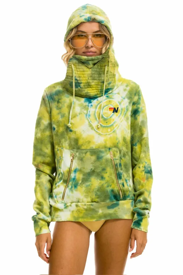 Women HAND DYED NINJA PULLOVER HOODIE 8211 TIE DYE GREEN YELLOW Aviator Nation Hoodies Women HAND DYED NINJA PULLOVER HOODIE 8211 TIE DYE GREEN YELLOW Aviator Nation Hoodies