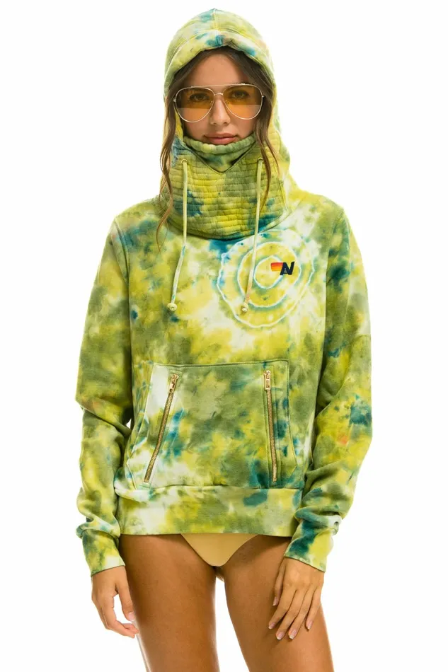 Women HAND DYED NINJA PULLOVER HOODIE 8211 TIE DYE GREEN YELLOW Aviator Nation Hoodies Women HAND DYED NINJA PULLOVER HOODIE 8211 TIE DYE GREEN YELLOW Aviator Nation Hoodies