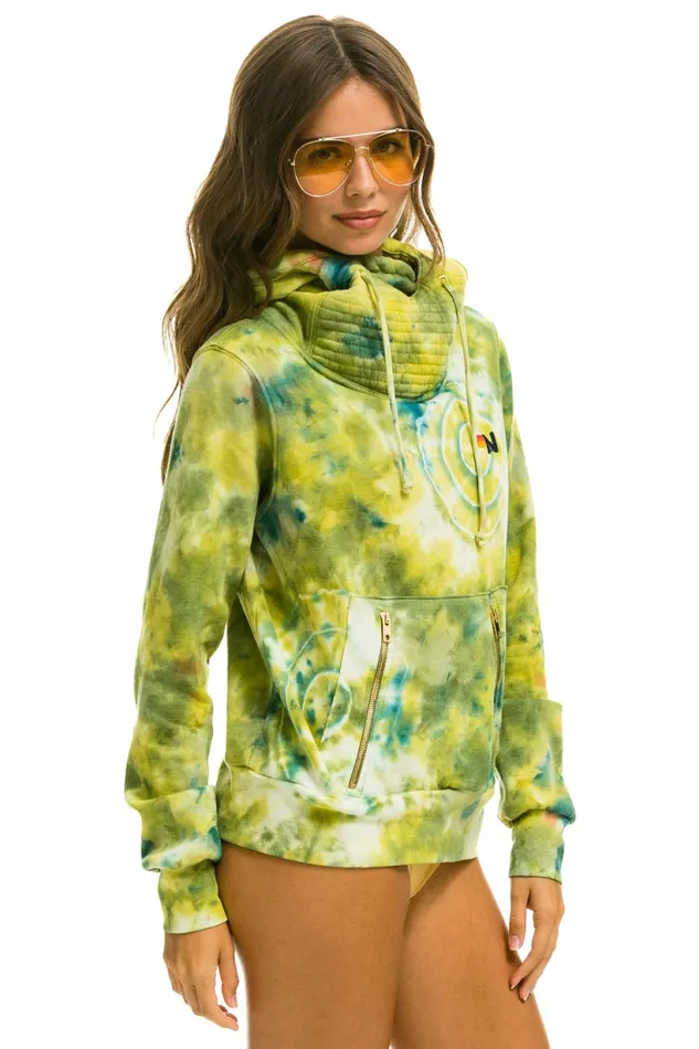 Women HAND DYED NINJA PULLOVER HOODIE 8211 TIE DYE GREEN YELLOW Aviator Nation Hoodies Women HAND DYED NINJA PULLOVER HOODIE 8211 TIE DYE GREEN YELLOW Aviator Nation Hoodies