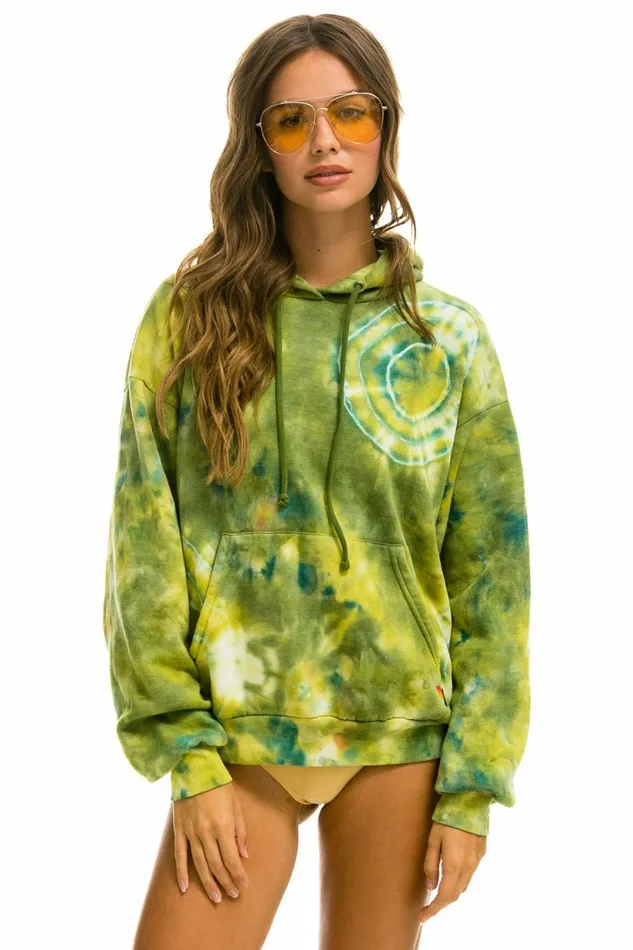 Women HAND DYED PULLOVER HOODIE RELAXED 8211 TIE DYE GREEN YELLOW Aviator Nation Hoodies Women HAND DYED PULLOVER HOODIE RELAXED 8211 TIE DYE GREEN YELLOW Aviator Nation Hoodies
