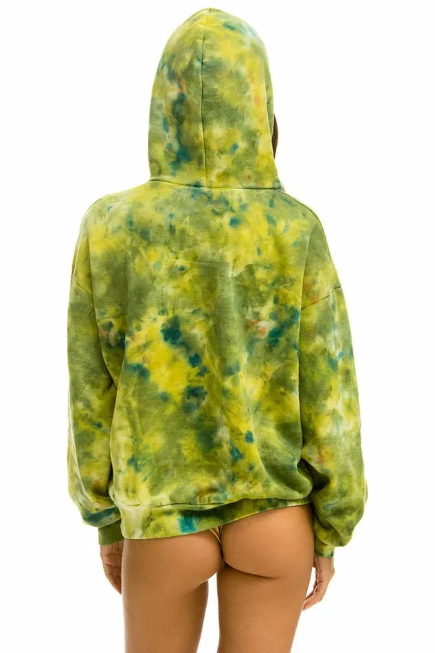 Women HAND DYED PULLOVER HOODIE RELAXED 8211 TIE DYE GREEN YELLOW Aviator Nation Hoodies Women HAND DYED PULLOVER HOODIE RELAXED 8211 TIE DYE GREEN YELLOW Aviator Nation Hoodies
