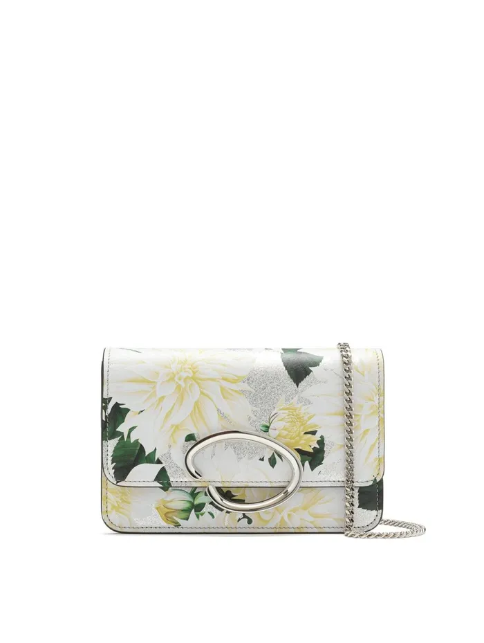 Women Handbags Oscar De La Renta Dahlia Printed O Pochette Ivorysilver