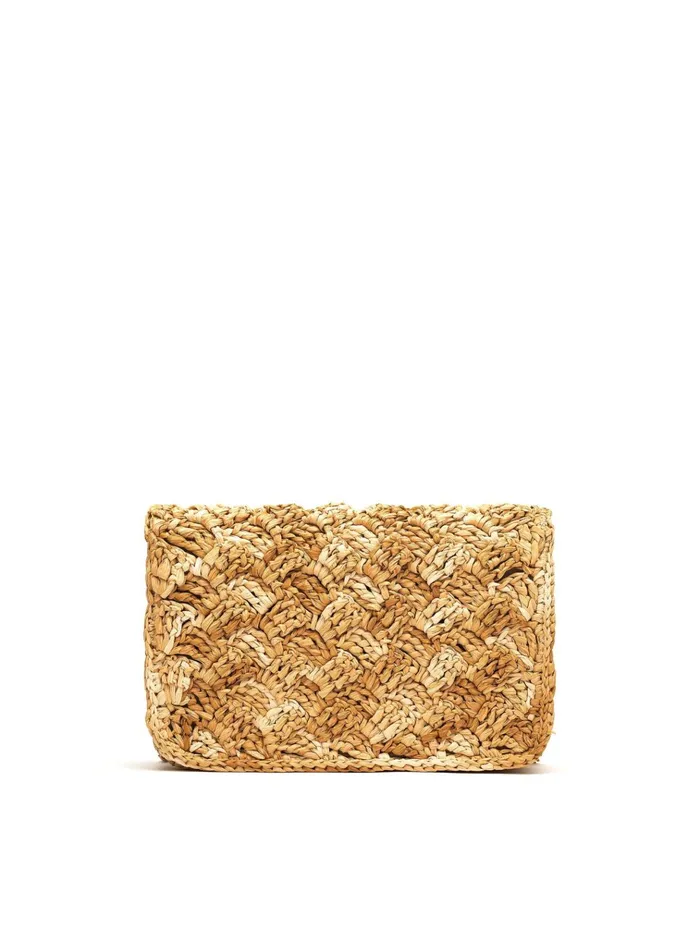 Women Handbags Oscar De La Renta Raffia Crochet O Pochette Naturalbeige Women Handbags Oscar De La Renta Raffia Crochet O Pochette Naturalbeige