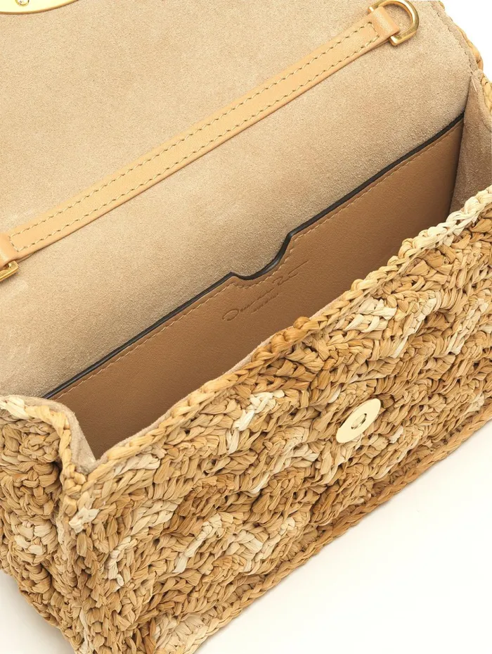 Women Handbags Oscar De La Renta Raffia Crochet O Pochette Naturalbeige Women Handbags Oscar De La Renta Raffia Crochet O Pochette Naturalbeige