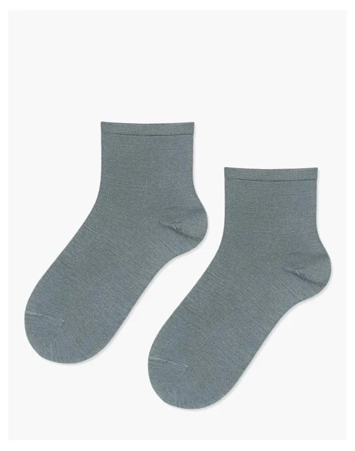 Women Hansel From Basel Two Pack Layering Short Crew Socks Slate Madewell Socks