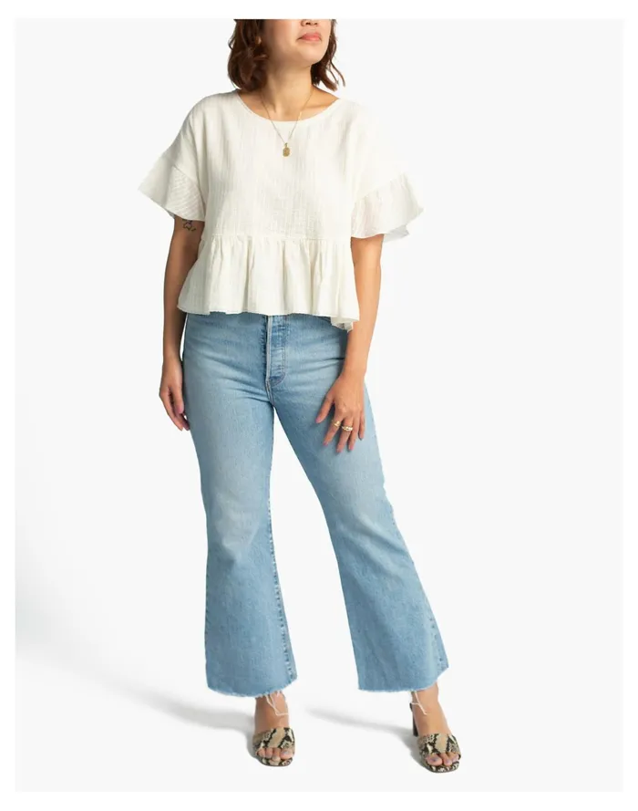 Women HarperSage Hideaway Blouse Ivory White Madewell Tops and Shirts