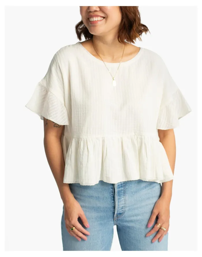 Women HarperSage Hideaway Blouse Ivory White Madewell Tops and Shirts Women HarperSage Hideaway Blouse Ivory White Madewell Tops and Shirts