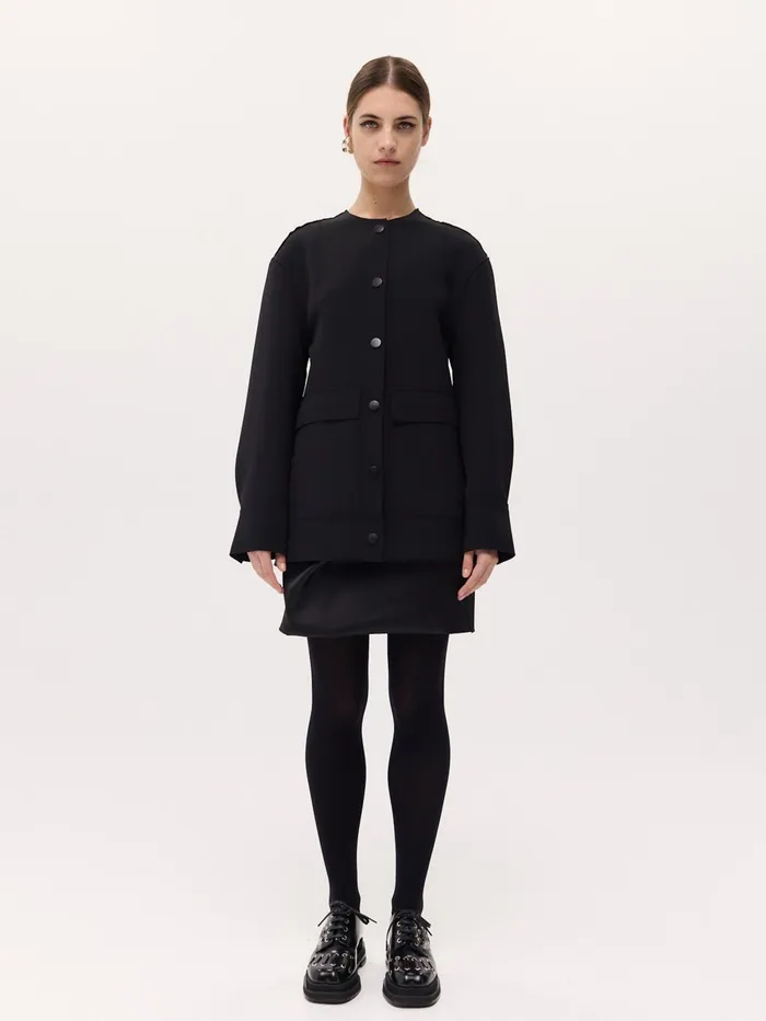 Women Harris Tapper 8211 Agatha Bomber In Black The UNDONE Jackets