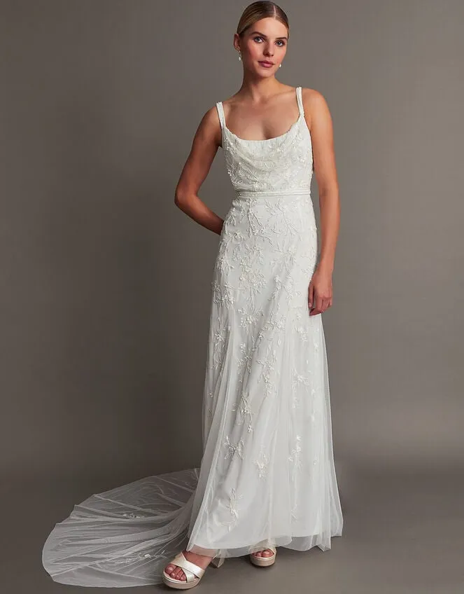 Women Holly Cowl Neck Bridal Dress Ivory Monsoon Dresses