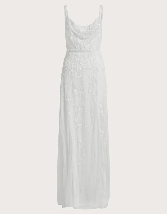 Women Holly Cowl Neck Bridal Dress Ivory Monsoon Dresses