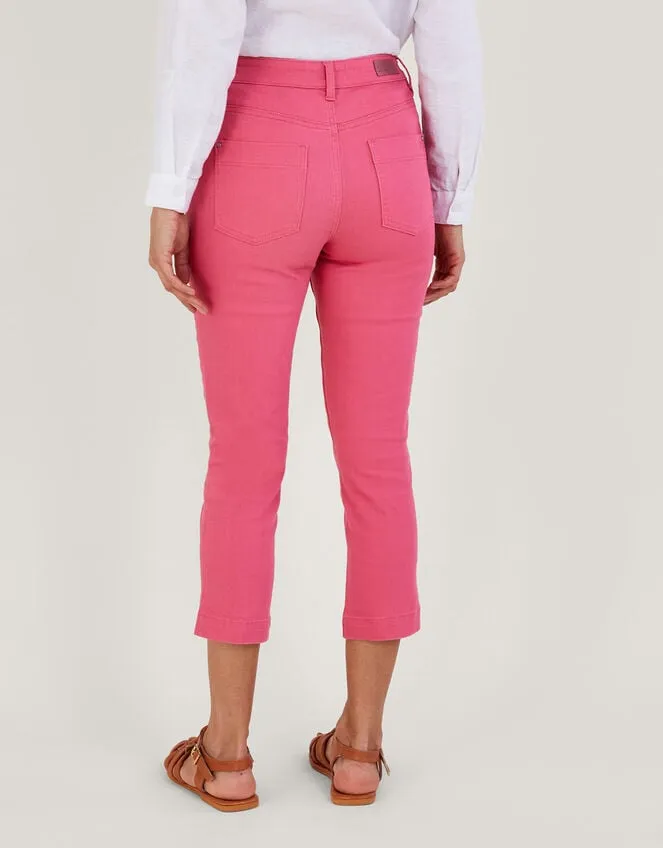 Women Idabella Crop Skinny Jeans With Sustainable Cotton Pink Monsoon Trousers and Jeans