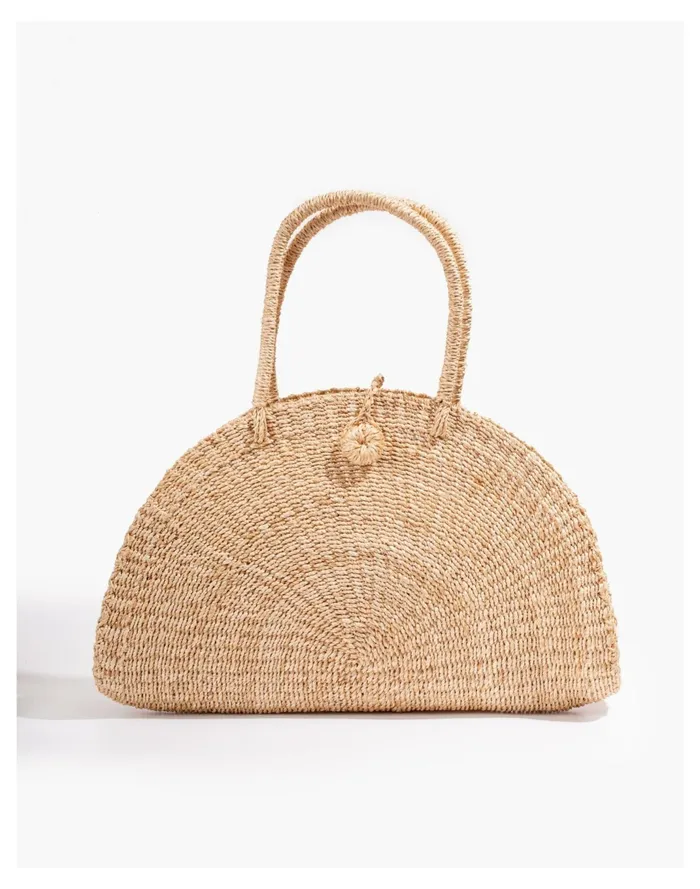 Women INN Studios Luna Half Moon Tote Natural Madewell Totes