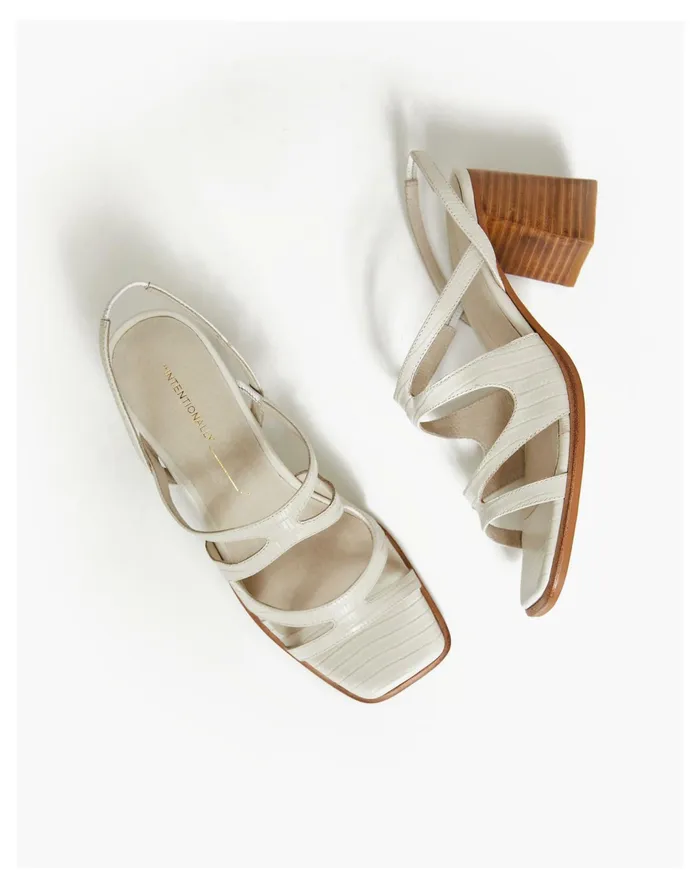 Women INTENTIONALLY BLANK If Sandals In Cream Neutral Madewell Heels