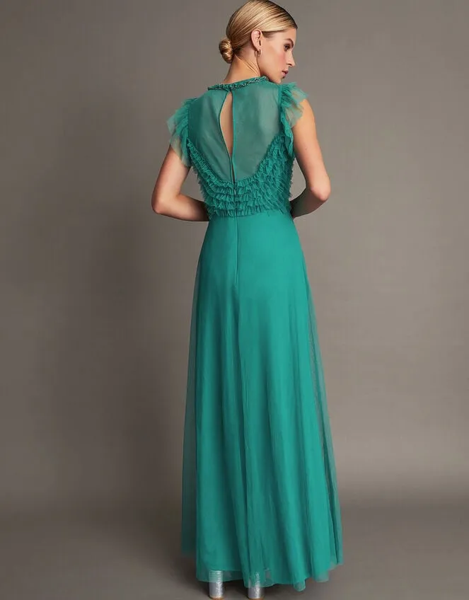 Women Irina HandEmbellished Maxi Dress Green Monsoon Occasionwear