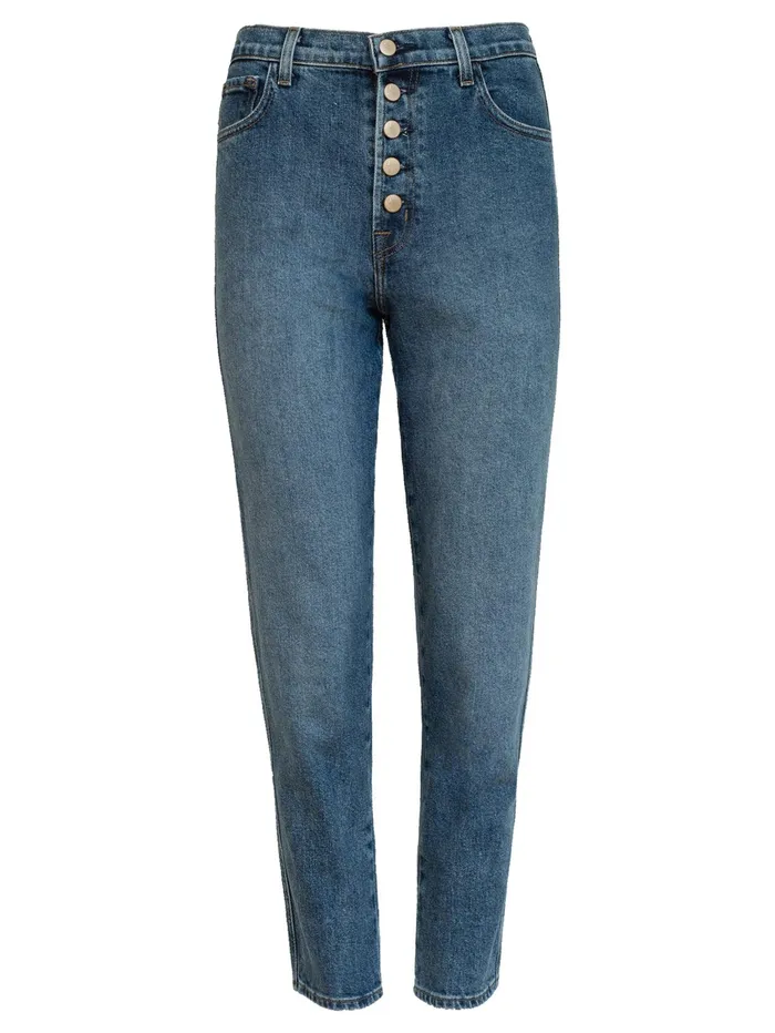 Women J Brand 8211 Heather High Rise Button Fly In Indigo The UNDONE Denim