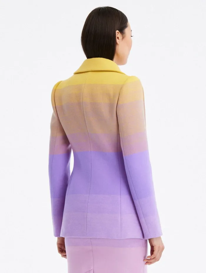 Women Jackets and Coats Oscar De La Renta Ombr Double Breasted Jacket Irisginger Women Jackets and Coats Oscar De La Renta Ombr Double Breasted Jacket Irisginger