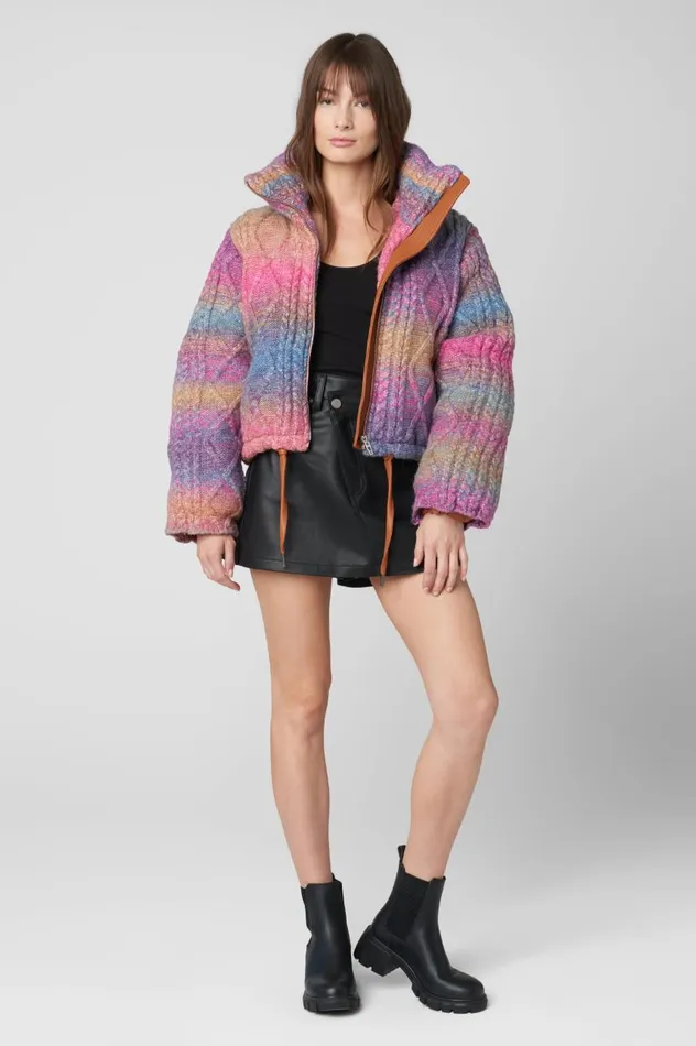 Women Jackets Blank Nyc Roll Over Sweater Puffer