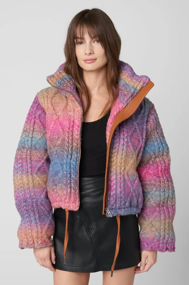 Women Jackets Blank Nyc Roll Over Sweater Puffer Women Jackets Blank Nyc Roll Over Sweater Puffer