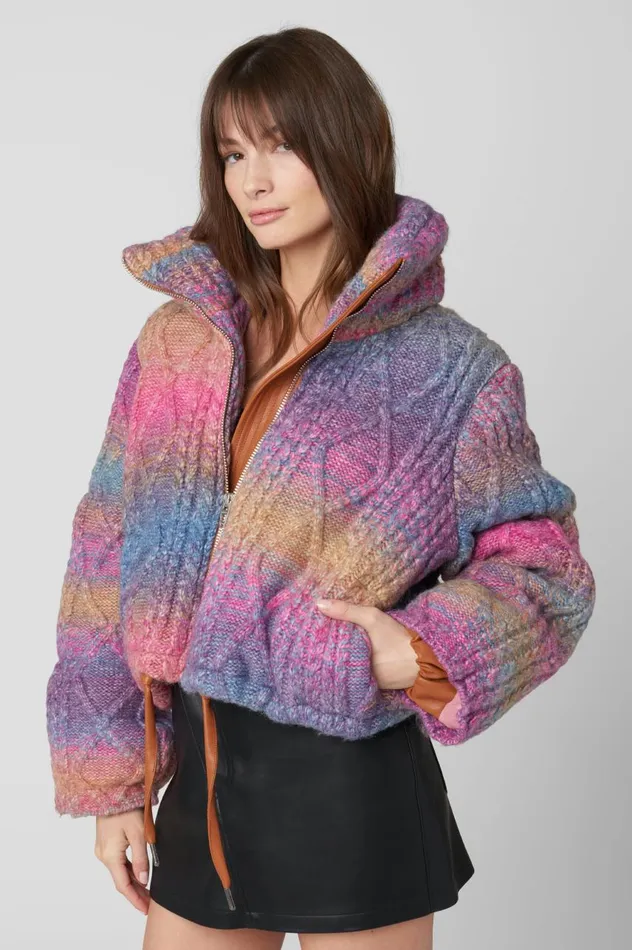 Women Jackets Blank Nyc Roll Over Sweater Puffer Women Jackets Blank Nyc Roll Over Sweater Puffer