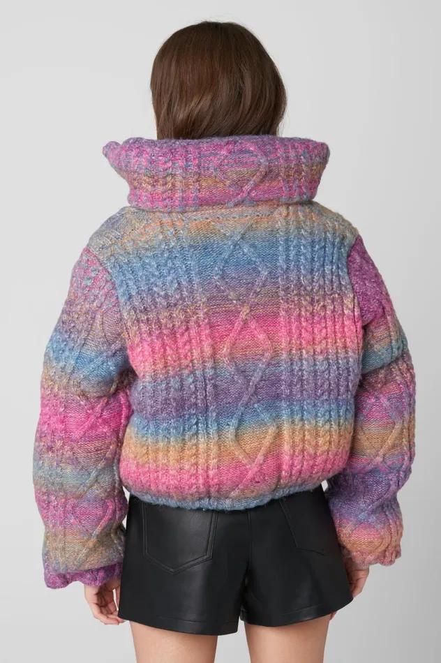 Women Jackets Blank Nyc Roll Over Sweater Puffer Women Jackets Blank Nyc Roll Over Sweater Puffer