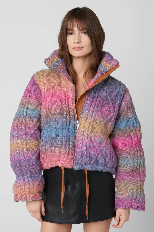 Women Jackets Blank Nyc Roll Over Sweater Puffer Women Jackets Blank Nyc Roll Over Sweater Puffer