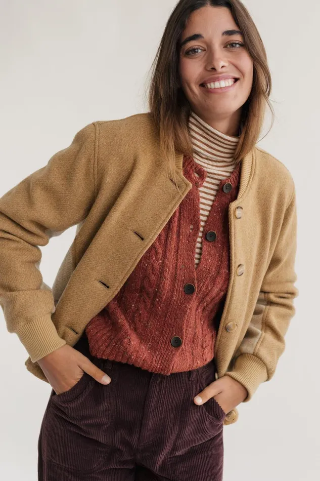 Women Jackets Women 8211 Coldita 8211 BeigeCamel TWOTHIRDS Jackets