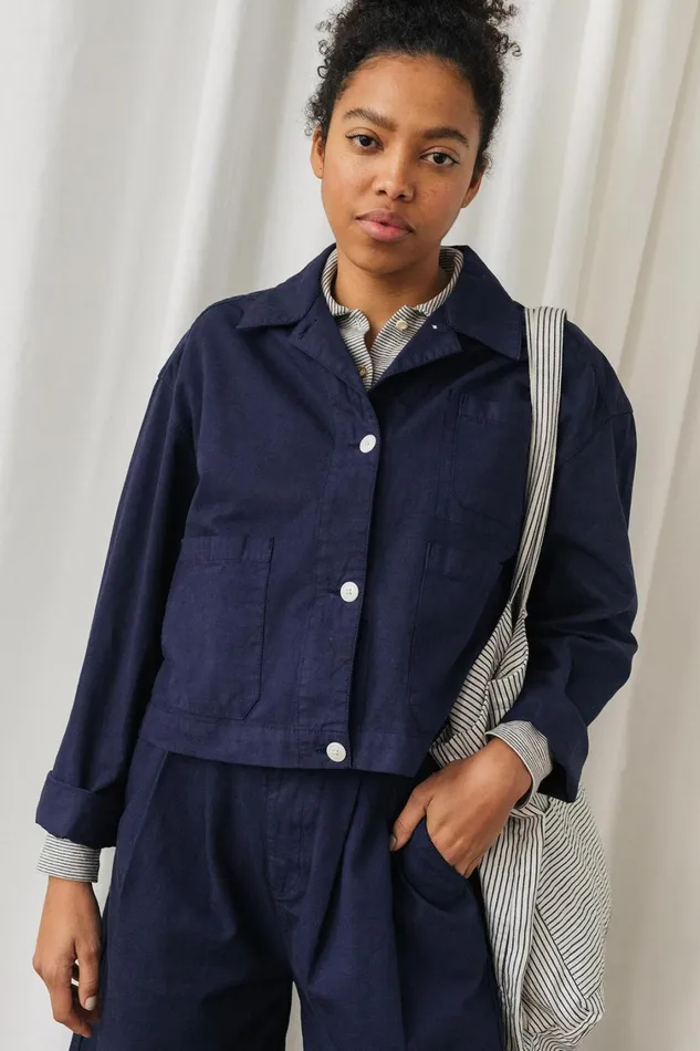 Women Jackets Women 8211 Selao 8211 Blue Night TWOTHIRDS Jackets