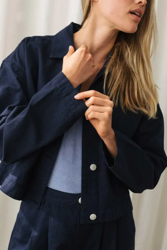 Women Jackets Women 8211 Selao 8211 Blue Night TWOTHIRDS Jackets