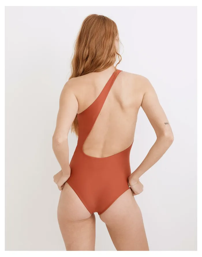 Women Jade Swim Evolve Single Shoulder One Piece Swimsuit Terracotta Madewell Swim Women Jade Swim Evolve Single Shoulder One Piece Swimsuit Terracotta Madewell Swim