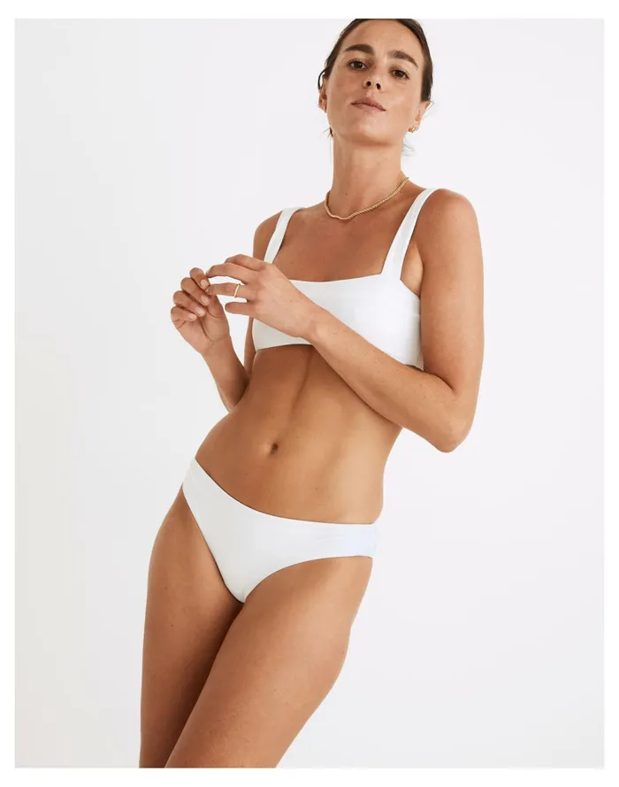 Women Jade Swim Lure Bikini Bottom White Madewell Swim