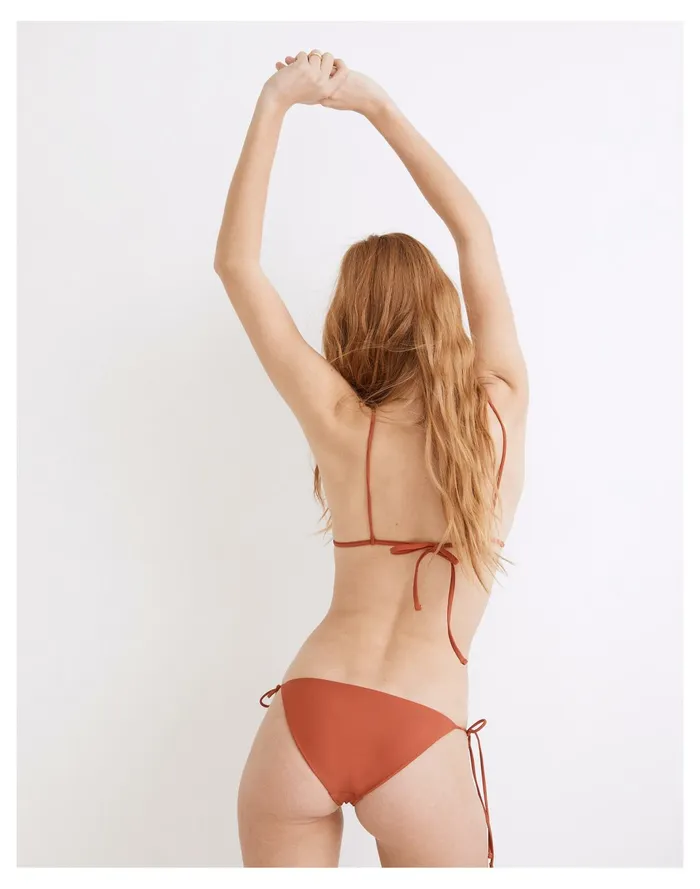 Women Jade Swim Ties String Bikini Bottom Terracotta Madewell Swim Women Jade Swim Ties String Bikini Bottom Terracotta Madewell Swim