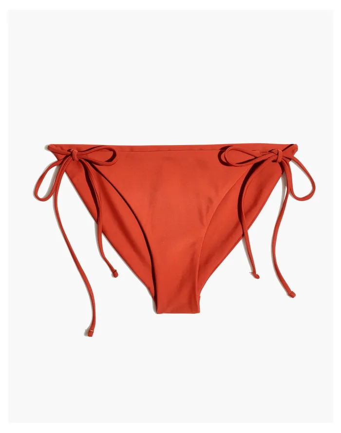Women Jade Swim Ties String Bikini Bottom Terracotta Madewell Swim Women Jade Swim Ties String Bikini Bottom Terracotta Madewell Swim
