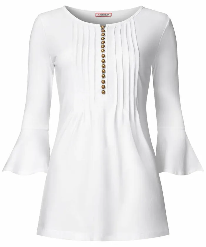 Women Joe Browns Beautiful Button Longline Top White