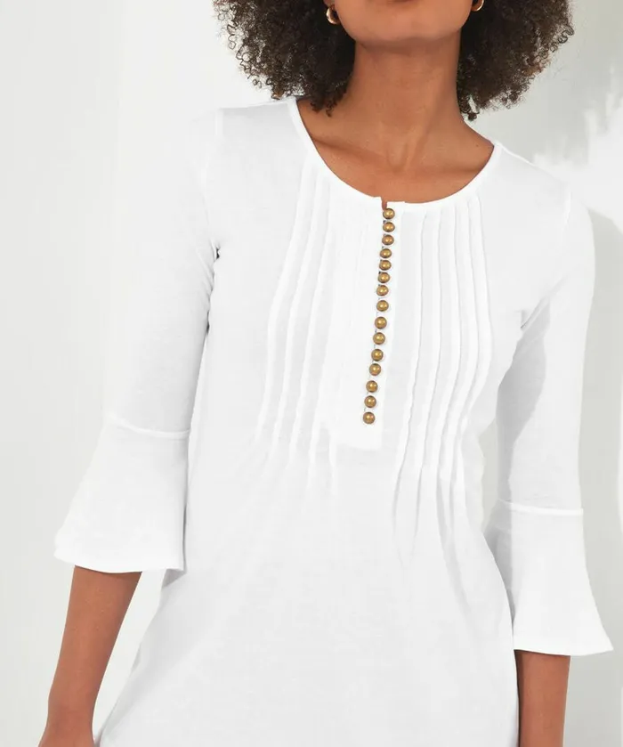 Women Joe Browns Beautiful Button Longline Top White