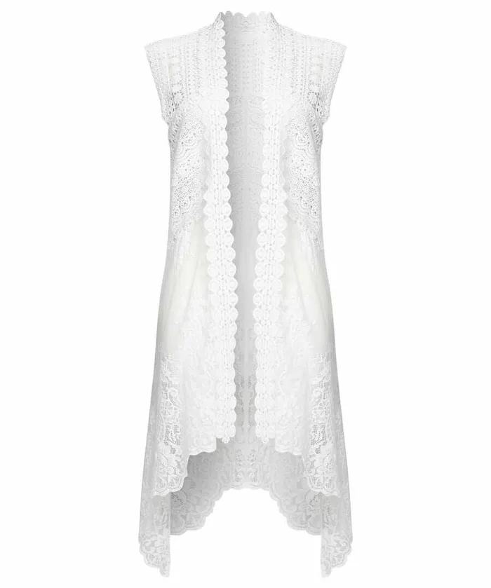 Women Joe Browns Boho Days Sleeveless Lace Kimono White Women Joe Browns Boho Days Sleeveless Lace Kimono White
