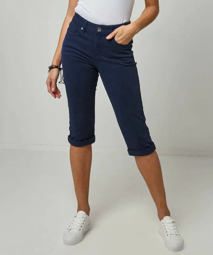 Women Joe Browns Capri Pants Bluewhite