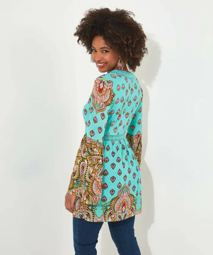 Women Joe Browns Glorious Longline Blouse Aqua Women Joe Browns Glorious Longline Blouse Aqua