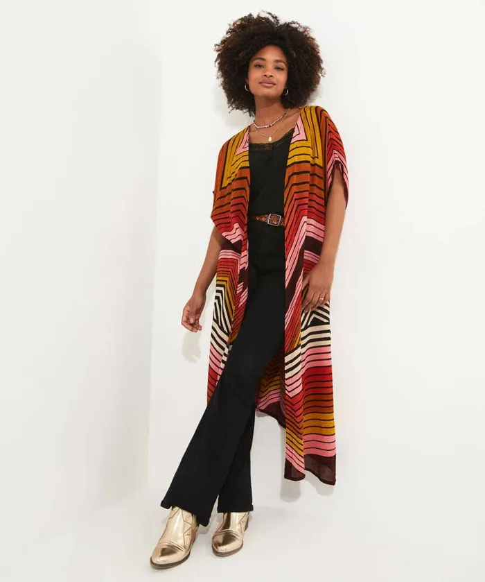 Women Joe Browns Lizzie Longline Sleeveless Kimono Multi
