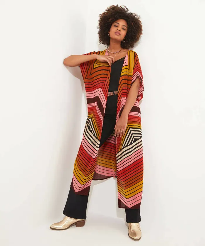 Women Joe Browns Lizzie Longline Sleeveless Kimono Multi Women Joe Browns Lizzie Longline Sleeveless Kimono Multi