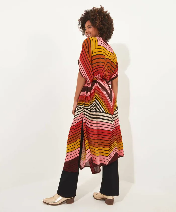 Women Joe Browns Lizzie Longline Sleeveless Kimono Multi Women Joe Browns Lizzie Longline Sleeveless Kimono Multi