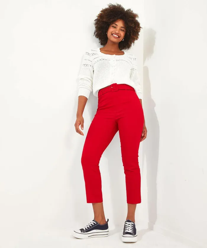 Women Joe Browns Marylin Capri Trouser Red