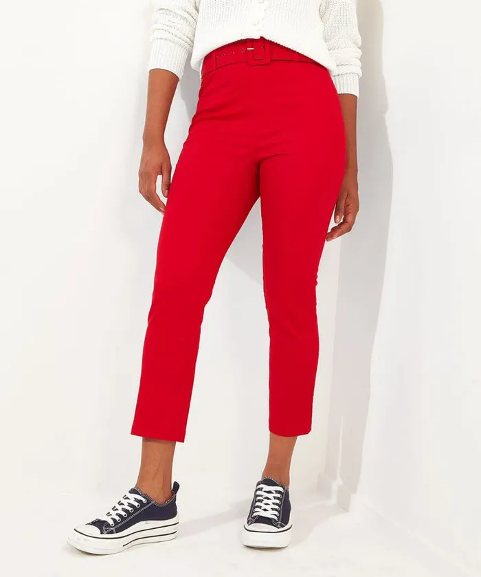 Women Joe Browns Marylin Capri Trouser Red Women Joe Browns Marylin Capri Trouser Red