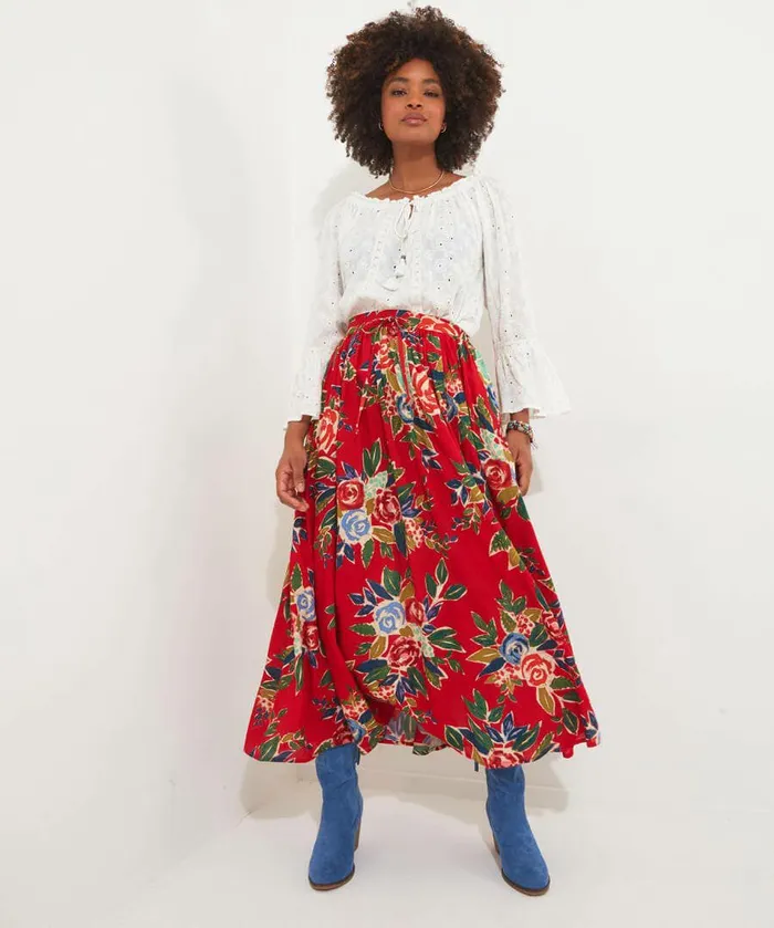 Women Joe Browns Radiant Roses Skirt Red