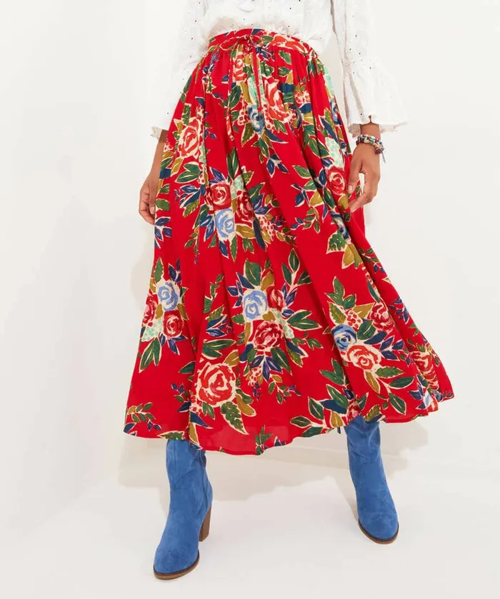 Women Joe Browns Radiant Roses Skirt Red Women Joe Browns Radiant Roses Skirt Red
