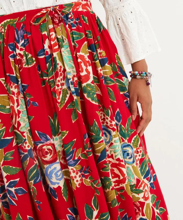 Women Joe Browns Radiant Roses Skirt Red Women Joe Browns Radiant Roses Skirt Red
